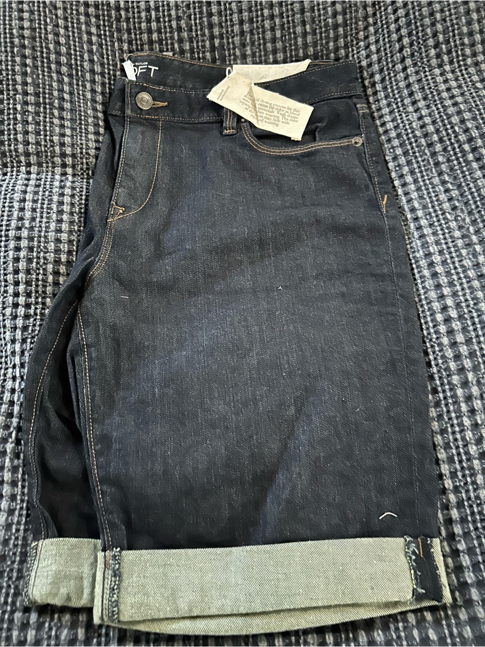 LOFT Dark Blue Raw Denim Jeans - NWT